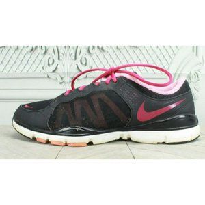 Nike Flex Trainer 2 Black Nylon Breathable Running Sneaker Shoes Size 9.5